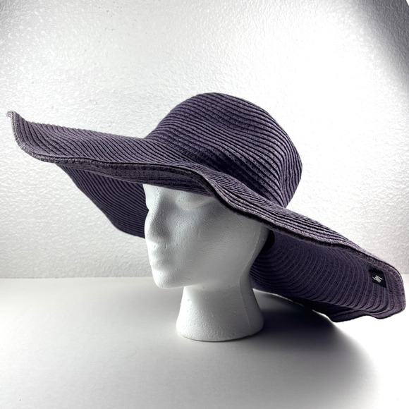 Peter Grimm Accessories - Peter Grimm Sun Hat Womens OS Purple Woven Paper Straw Wide Brim Floppy